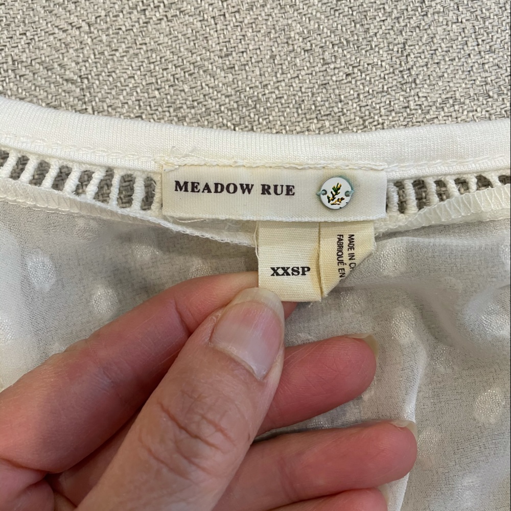Anthropologie Meadow Rue ivory top - Picture 9 of 10